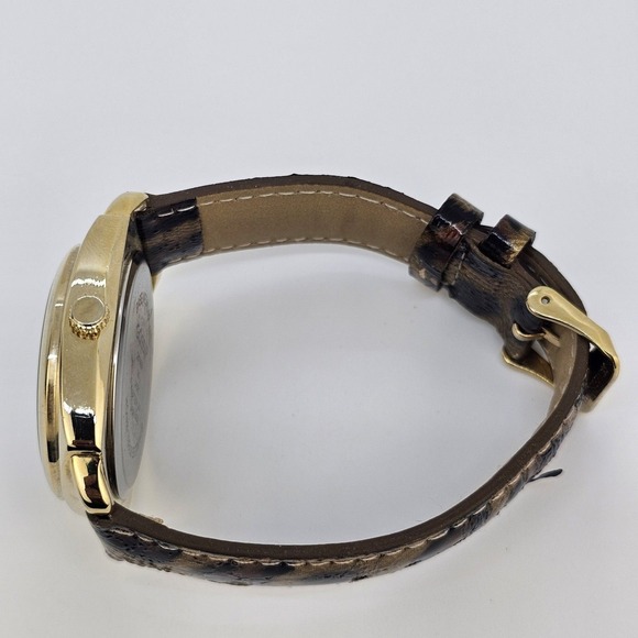 Gossip Women's Watch 40MM White Dial Leopard Print Leather Bands New Battery - Picture 9 of 13